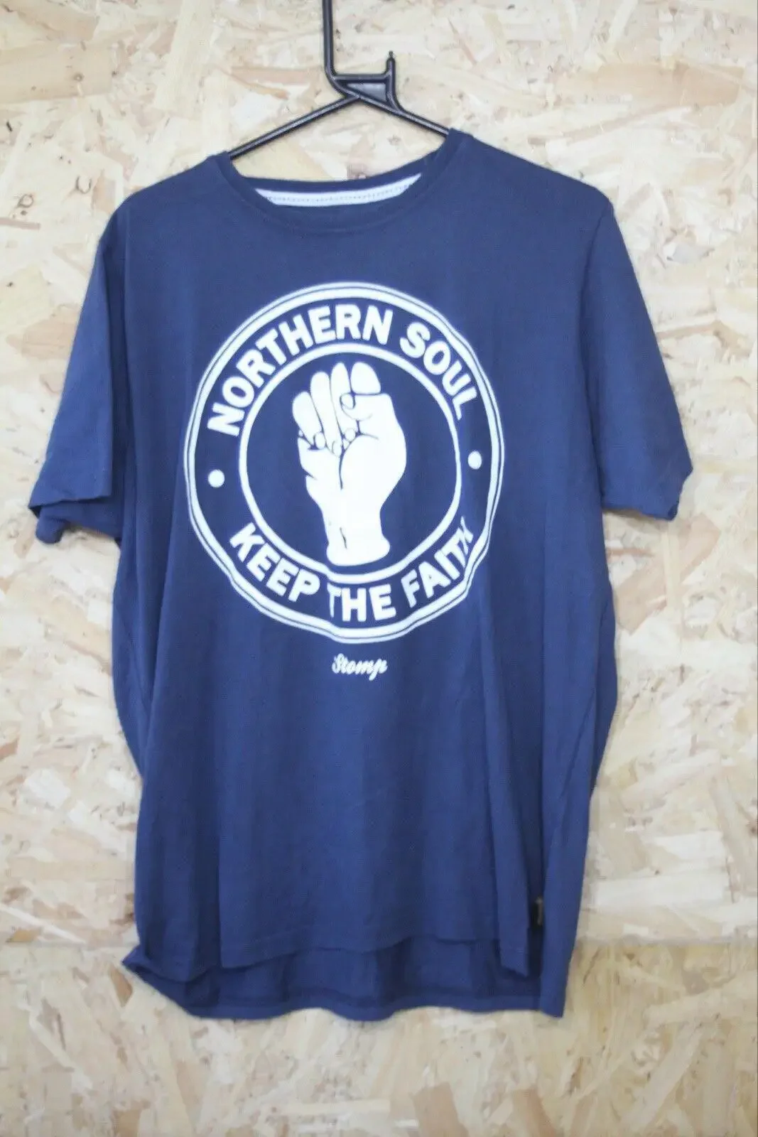 Винтажная футболка Northern Soul Stomp, большая мужская футболка Keep The Faith, синяя, MOD SKA