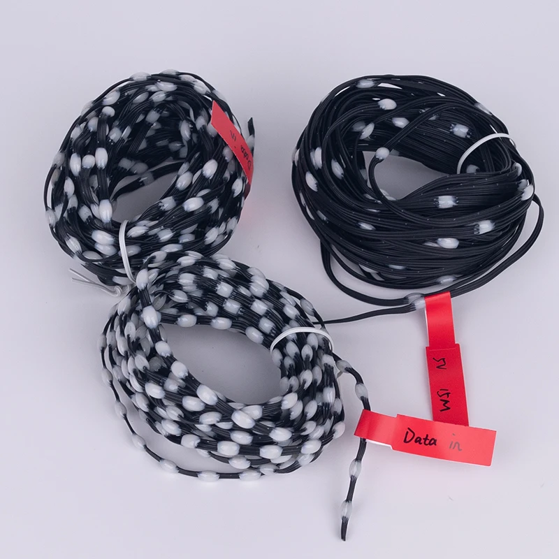 DC5V 1000/3000ct 15/20/25/50 мм/100 мм Шаг WS2811 черный провод