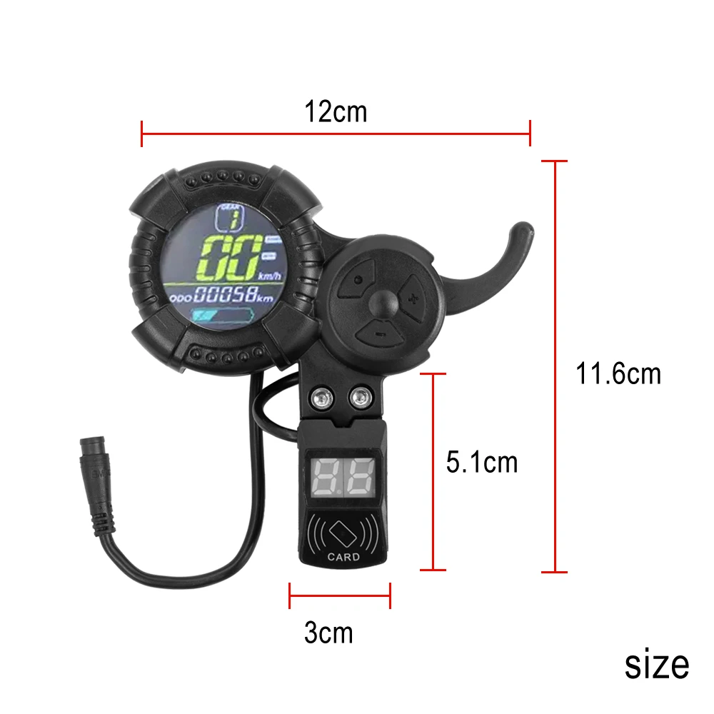 Фото ЖК-дисплей EY3 EYE MINIMOTORS, дисплей, 48 В, 52 В, 60 В, 72 в, 84 в, Speedmeter, одометр для Kaabo Mantis Wolf Warrior Electric дроссель скутера №5