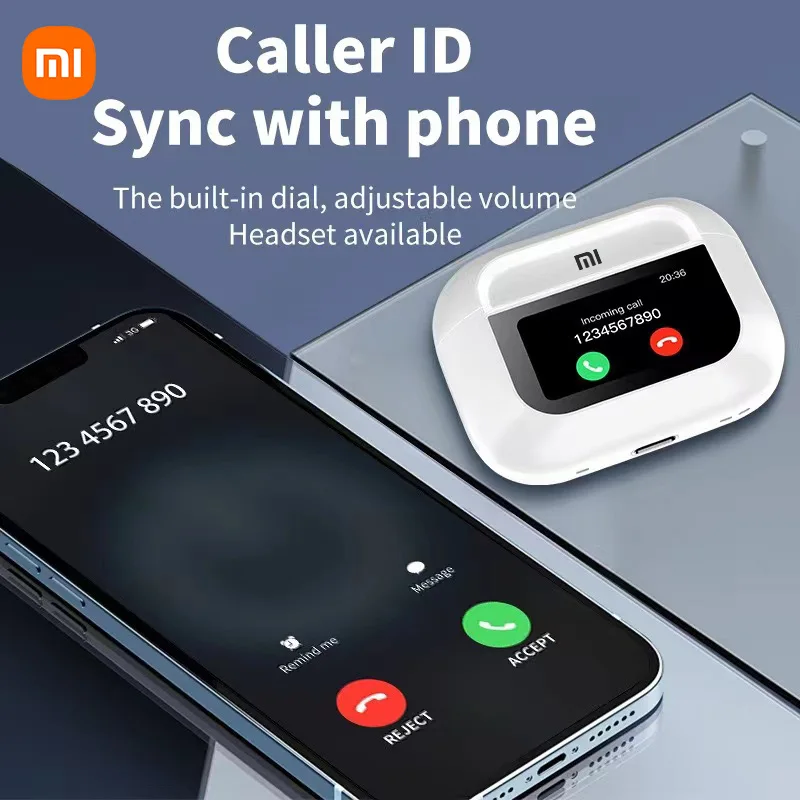 Фото Беспроводные наушники Xiaomi A8 Pro ANC, наушники со светодиодным экраном, с шумоподавлением, Bluetooth, спортивные наушники с микрофоном для Android и iOS №2