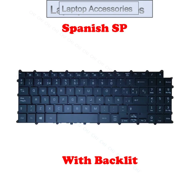 Клавиатура F с подсветкой для LG 15Z90P 15ZD90P 15Z90Q 15ZD90Q 15ZD90QC 15Z95P 16Z90P 16ZD90P 16Z90PG 16Z90Q 16ZD90Q Испанский SP без рам Компьютеры и офис