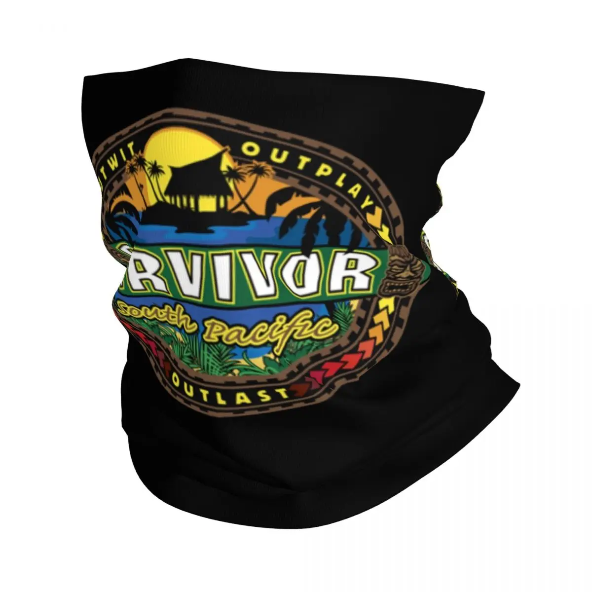 Бандана на заказ Reality TV Survivor South Pacific, гетры для шеи, защита от ультрафиолета, шарф для лица, мужская и женская повязка на голову, трубка, Балаклава