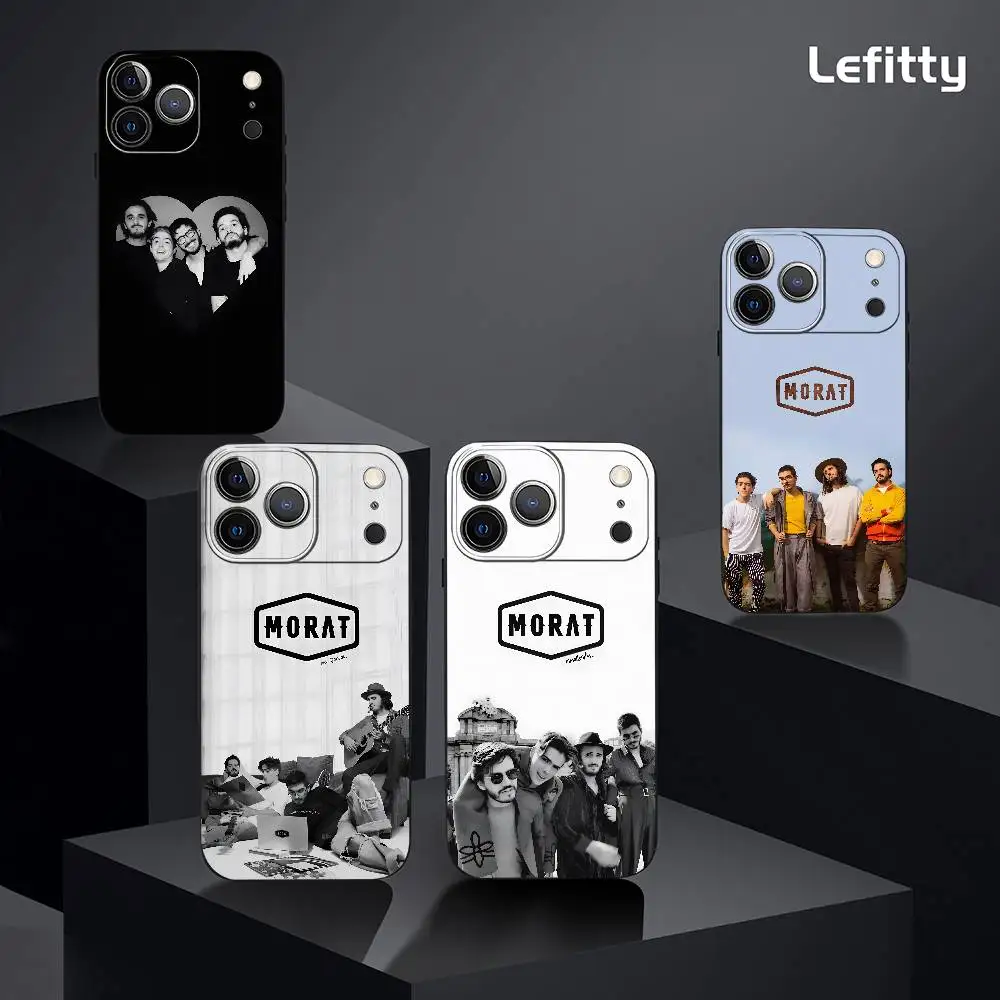 Фото Чехол для телефона Music Rock Band M-Morat для iPhone 17, 16, 15, 14, 13, 12, 11 Pro Max Plus, мини-черный матовый мягкий чехол Funda №4