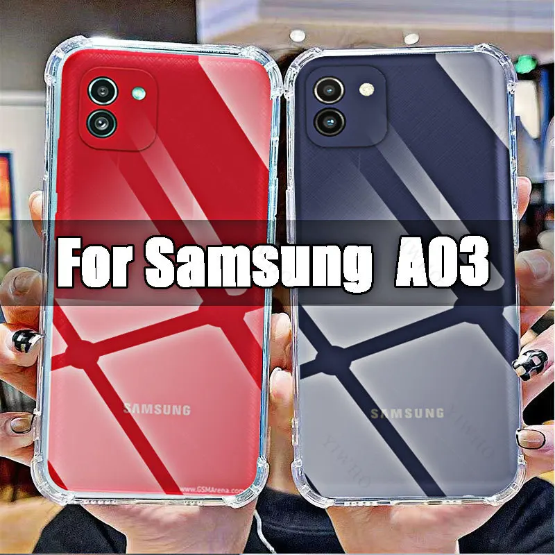 Мягкий чехол для телефона Samsung Galaxy A03, прозрачный чехол из ТПУ для Samsung A 03, 6,5 дюйма, рандомный противоударный чехол с защитой от царапин