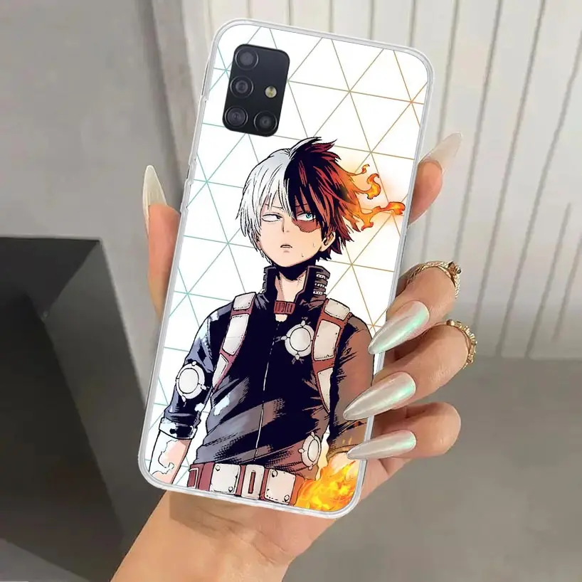 Фото Чехол для телефона My Hero MHA Todoroki Shoto для Samsung Galaxy A51 A50 A71 A70 A41 A40 A31 A30S A21S A20S A10S A20E A11 A01 A6 A7 A8 A №5