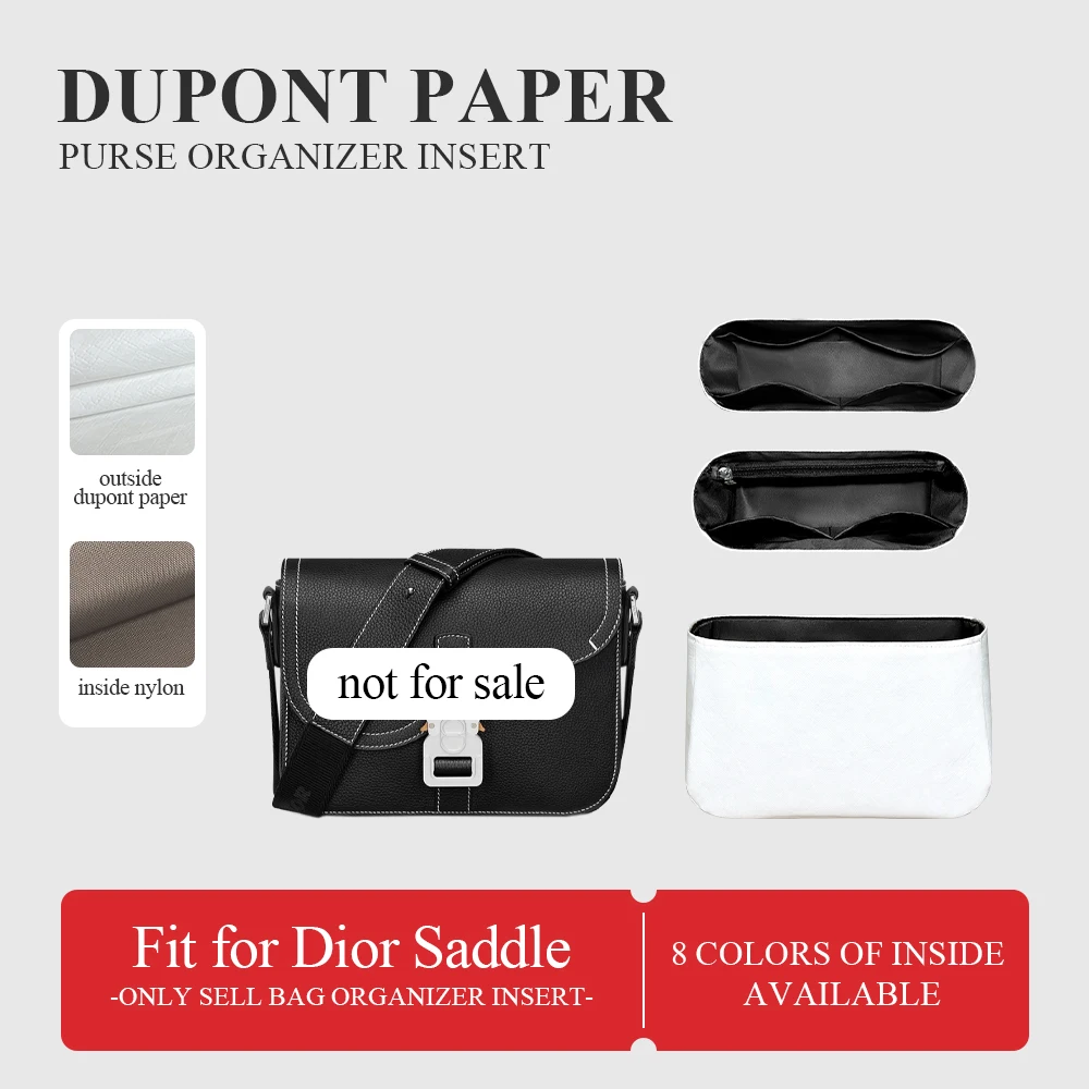 Вставка-органайзер для бумажного кошелька Dupont, подходит для сумки Dior Saddle, мини-сумка для хранения внутри в сумке, вставка-органайзер, сумка с внутренним вкладышем
