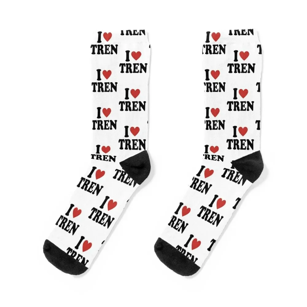 I Love Tren носки яркие подвязки альпинистские мужские носки женские