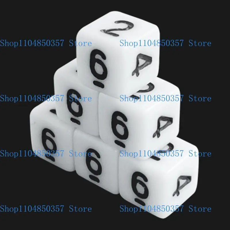 Фото 5ASD 100pcs Шестисторонний номер гравюры кости для настольных игр, DIY, развлечения и обучения №5