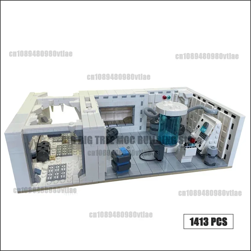 Фото База сцены фильма Hangar Bay MOC, строительные блоки, медицинский залив с технологией коридора, кирпичи, командный центр, игрушки, подарки №2