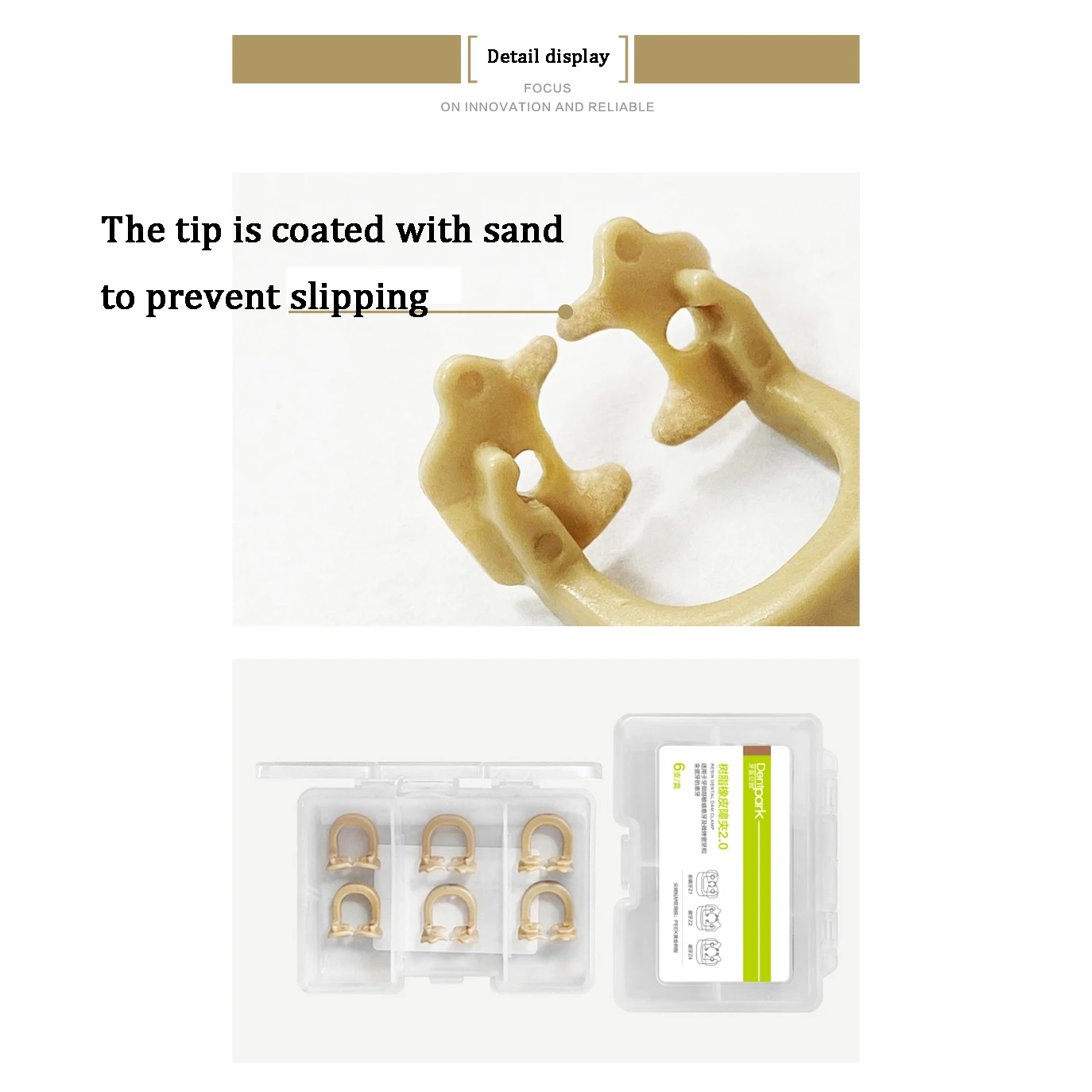 Dental Park Dentpark Резиновый барьерный зажим из смолы Тип 2,0I Набор — 2 шт. Кожной из Premolars Z1 Molars Z2 и Z4 — 6 шт. в коробке