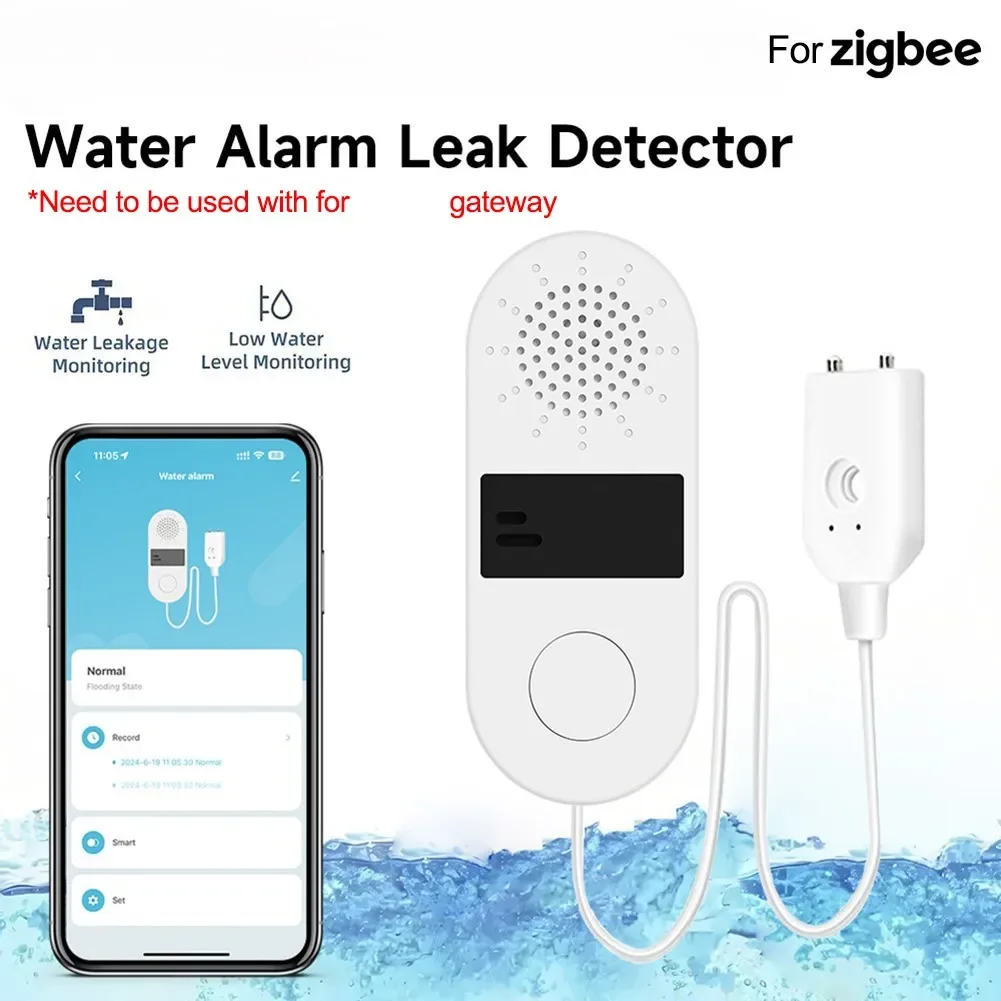 Умный Wi-Fi детектор утечки воды с сигнализацией 130 дБ и оповещениями через приложение для домашней безопасности детектор утечки запасная часть