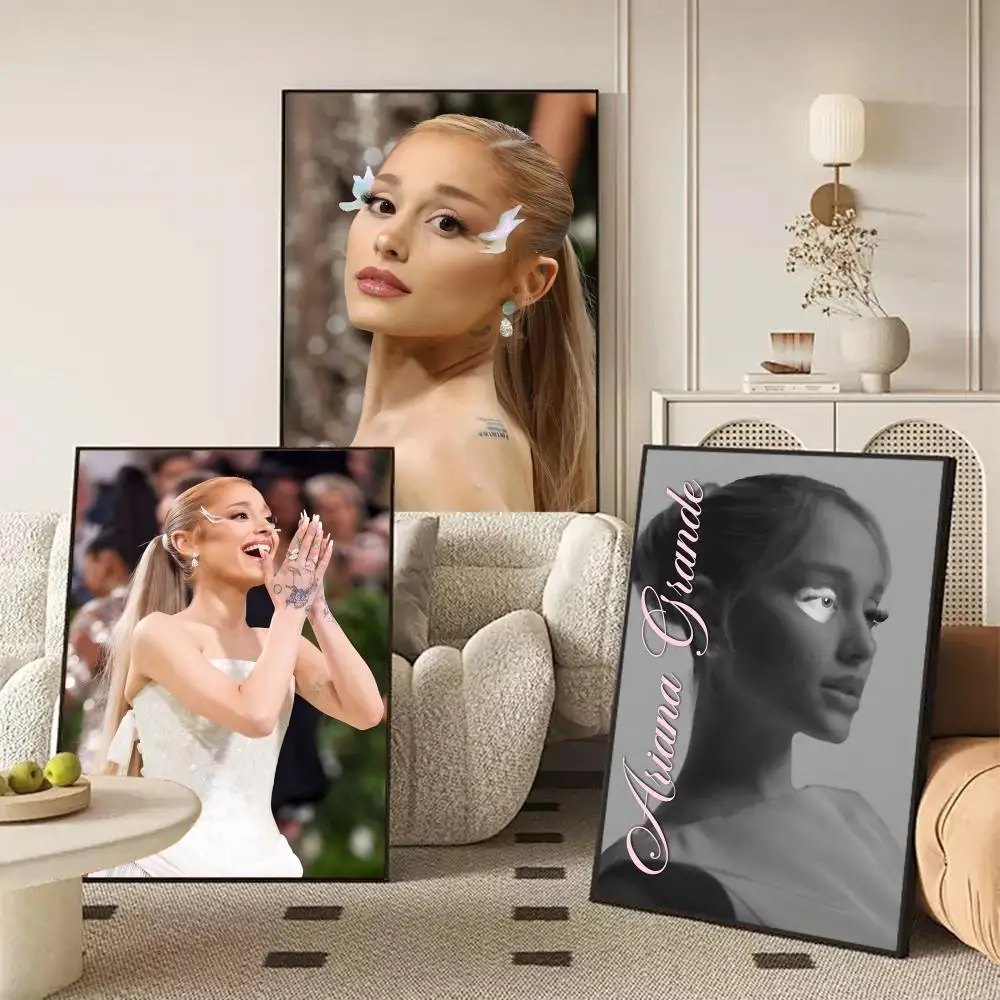 Фото Певица A_Ariana G_Grande картина каллиграфия HD холст картина настенный художественный декор для дома, офиса, общежития, гостиной, спальни №3
