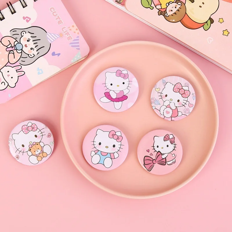 5 шт./компл., новый значок на груди «Hello Kitty», кавайная мультяшная фигурка, брошь, милая милая Kt Cat, украшение для одежды, детская игрушка для девочек, подарок