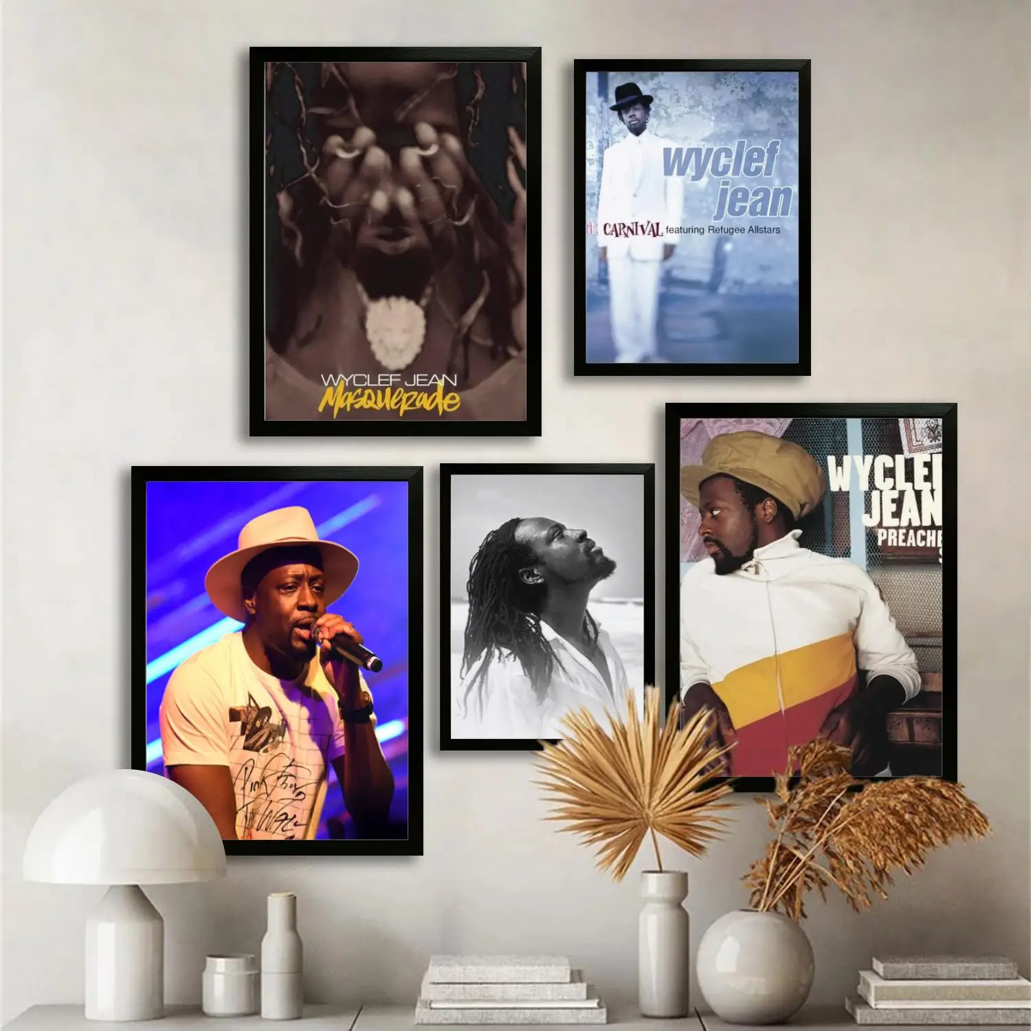 Плакат Wyclef Jean на холсте, настенное искусство, печать с изображением, современная семья, декор для спальни, постеры, декоративная живопись
