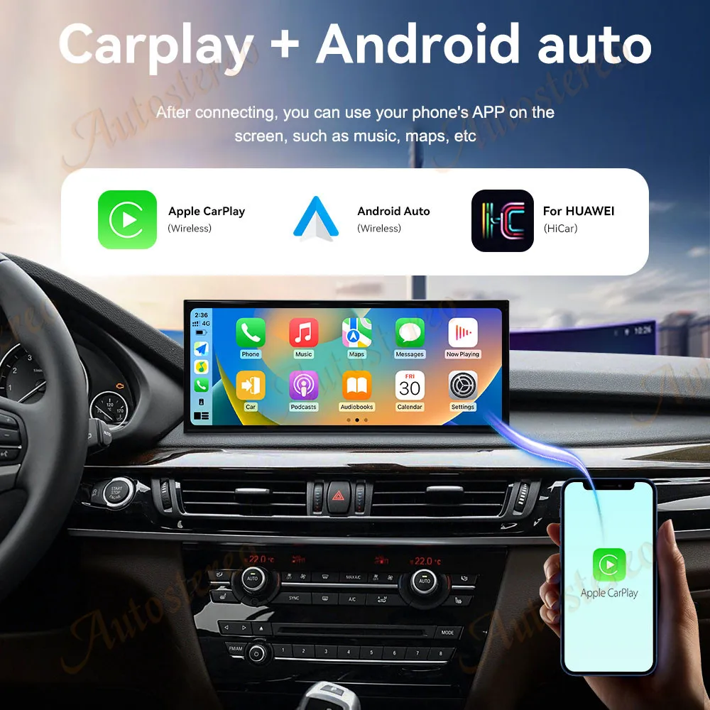 Фото Android14 для BMW X5 X6 2014-2018 15,8-дюймовый автомобильный мультимедийный плеер с GPS, автомобильный радиоприемник, аудиостерео, головное устройство №3
