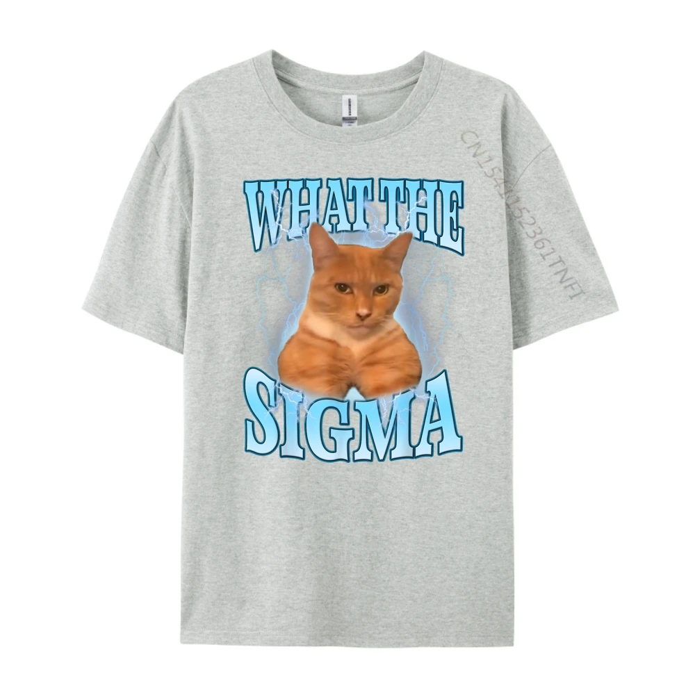 Фото ERM What The Sigma Meme Cat Ironic Brainrot Брендовая футболка Y2K Классические и универсальные рубашки большого размера Vaporwave №4