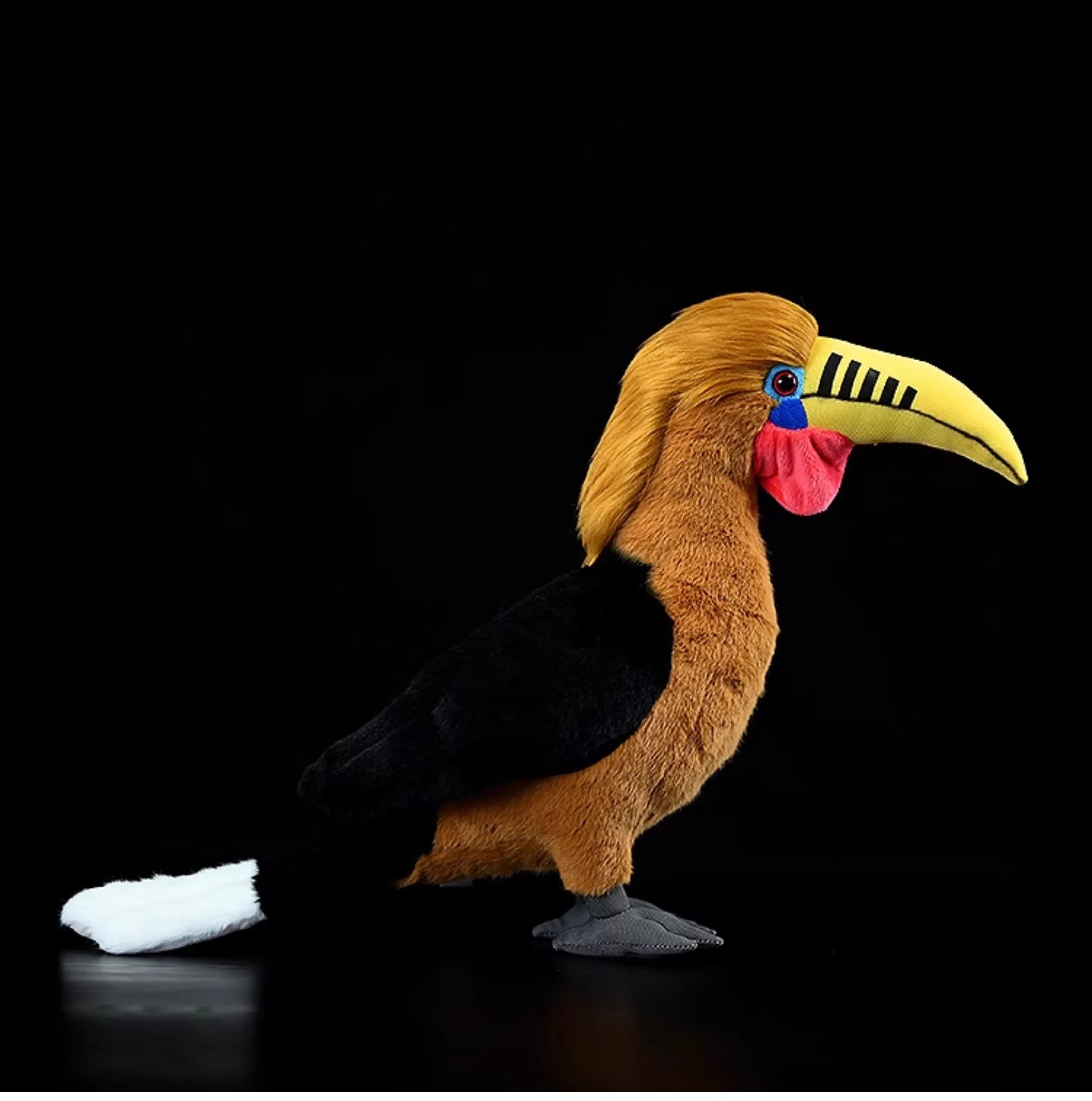 Реалистичная отличная рогонка Buceros bicornis, эмуляционная черная птица, животное, милая кукла, мягкая плюшевая игрушка для девочек и мальчиков, подарок на день рождения (art.: 3920d0572a08f) - 3920d0572a08f