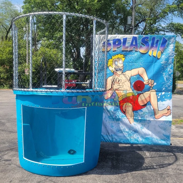 Вечеринка на заднем дворе Juegos De Agua Easy Dunker Booth Надувной мусорный бак с всплеском воды