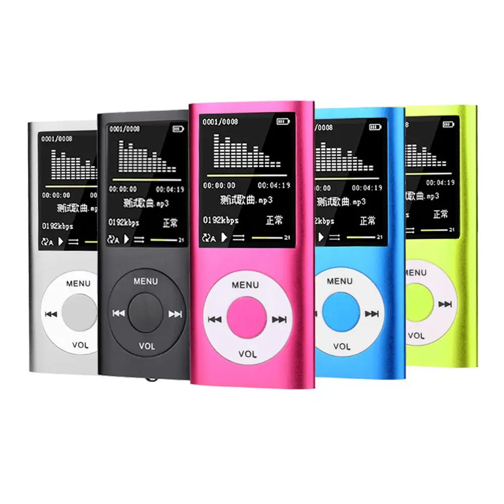 Фото MP3-плеер 1,8 дюймов, портативный воспроизведение электронной книги, ручка для записи, Fm-радио, стерео музыкальные спортивные плееры, перезаряжаемая батарея №5