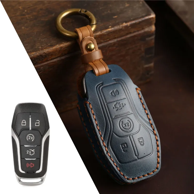 Фото 2019 Крышка для ключа для Ford Fusion Mondeo Mustang чехол Explorer Edge 2015 2016 2017 2018 автомобильный Стайлинг №5