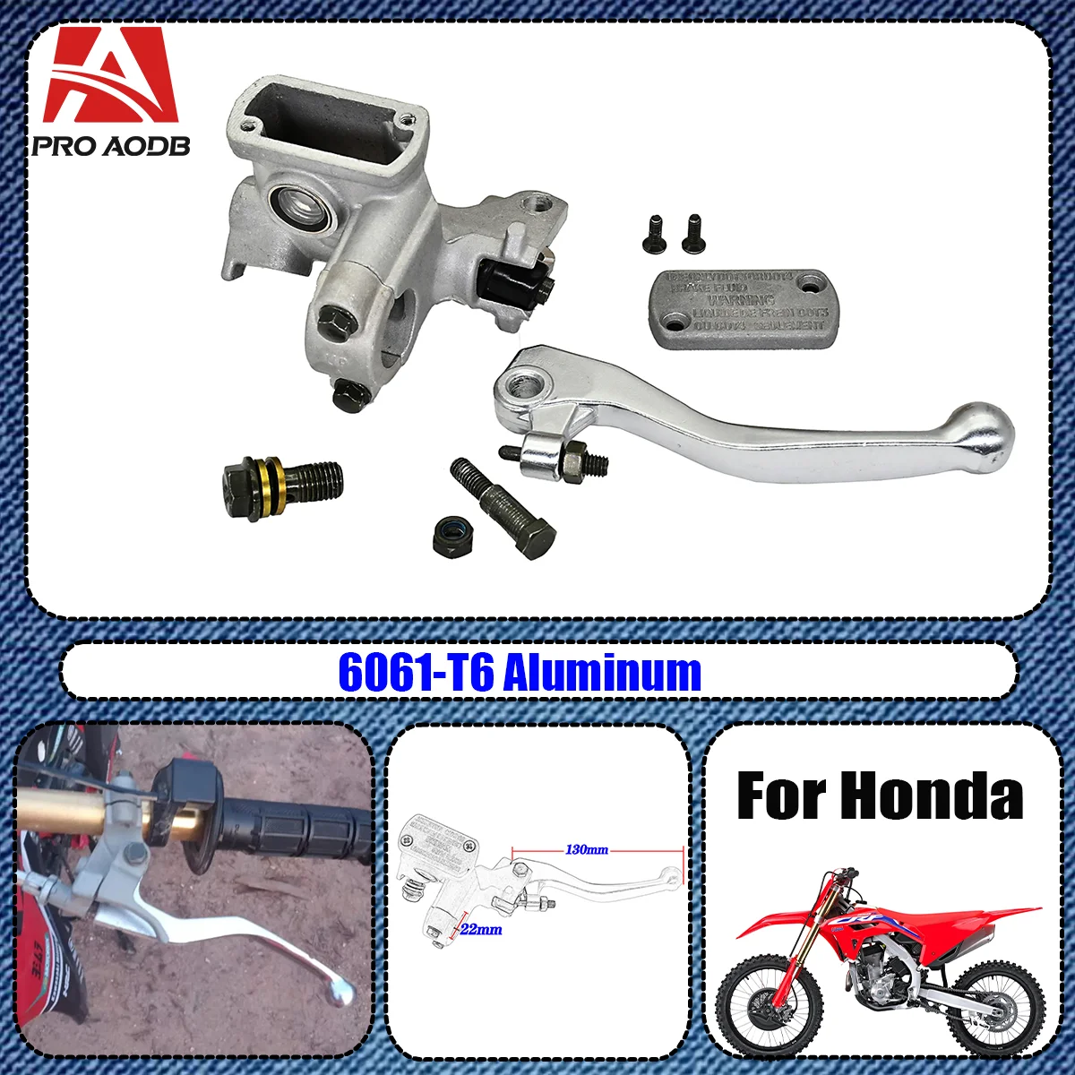 22 мм руль главного тормозного цилиндра рычаги сцепления для Honda 125F 150F 230F 250F CR125R CR250R CRF 250X 450X 250R 450R 450RX