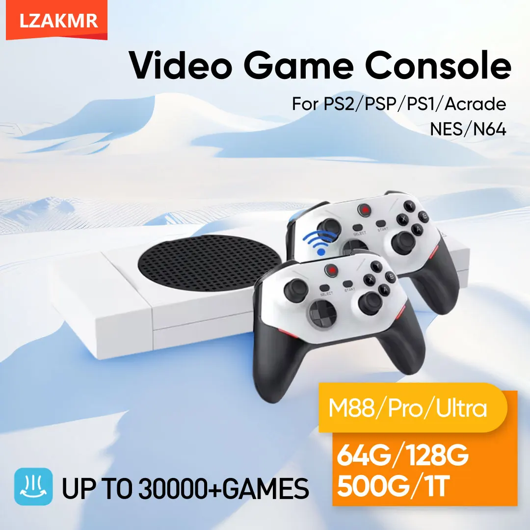 Игровая консоль M88/Pro/Ultra с открытым исходным кодом 2025 для PS2, большой 3D 128G 20000+ классических игр, домашний ретро-видео-телевизор, игровой плеер
