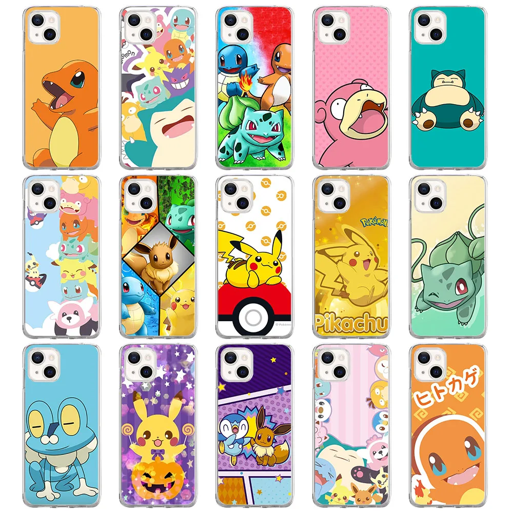 Мягкая искусственная кожа для Tecno Pova 2 3 4 Camon 15 16 17 17P 18 18T 18P 18i 19 Premier Neo Pro чехол Cute Pokemon