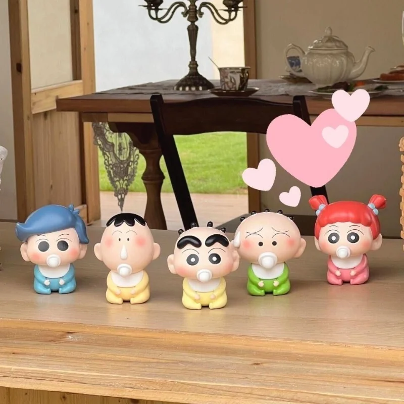 Фигурки Аниме Crayon Shin Chan и Friends, окружающие фигурки, аниме-фигурки, украшения из ПВХ, Коллекционная модель, кукла, подарок на день рождения