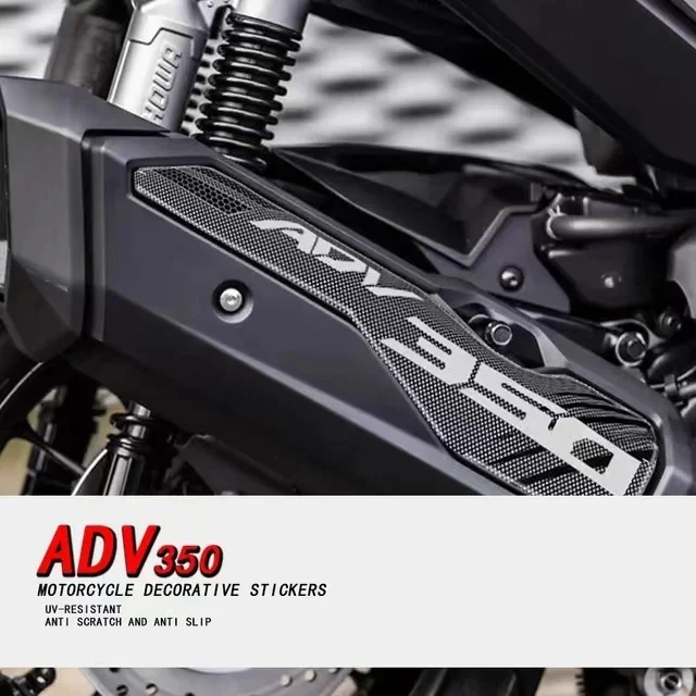 Для HONDA ADV 350 ADV350 2022 2023, 3D эпоксидная наклейка для мотоцикла, наклейка на выхлопную трубу, нескользящая декоративная наклейка
