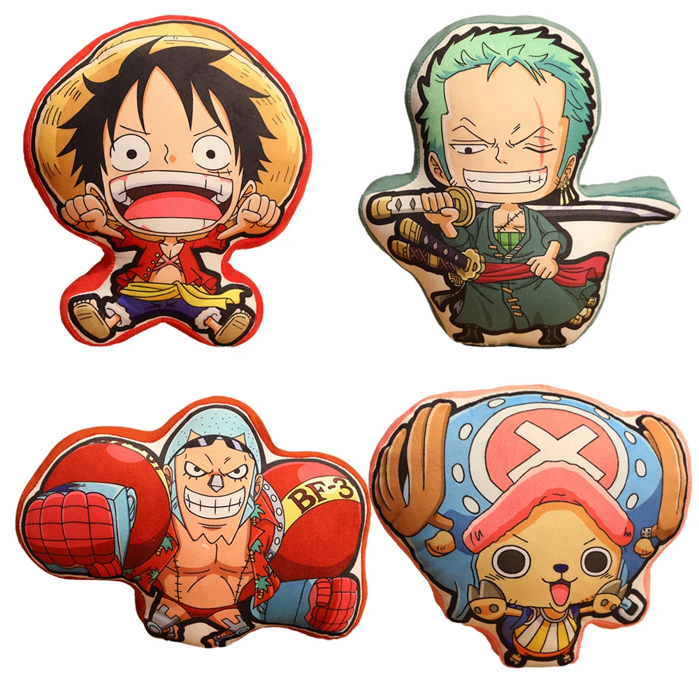 One Piece Luffy игрушки Санджи и нами Roronoa Zoro BROOK Usopp Chopper аниме плюшевая подушка специальная двусторонняя Подушка с принтом подарки