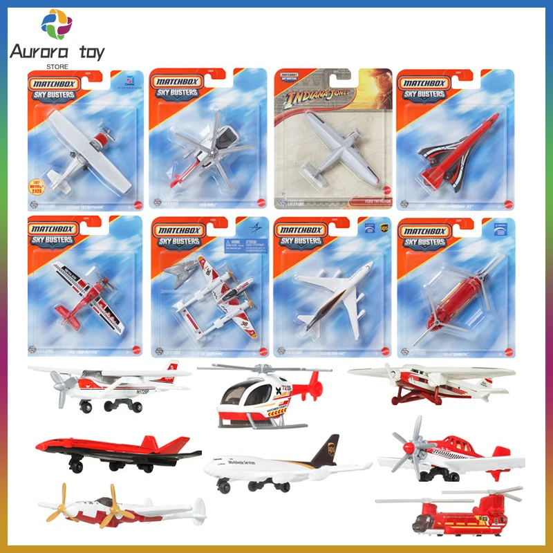 Модель матчевой коробки Mattel 2025 года Sky Buster City Hero, имитация самолета Boeing 747, коллекция самолетов Skyhawk, модель из сплава, игрушка в подарок