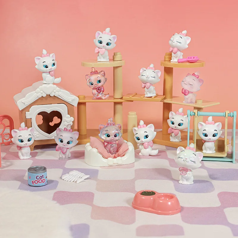 Миниатюрная фигурка из аниме MINISO Disney «Мари», Милая модель игрушек аниме, мультяшная Кукла, автомобиль, декор Dsek, коллекционный подарок для детей