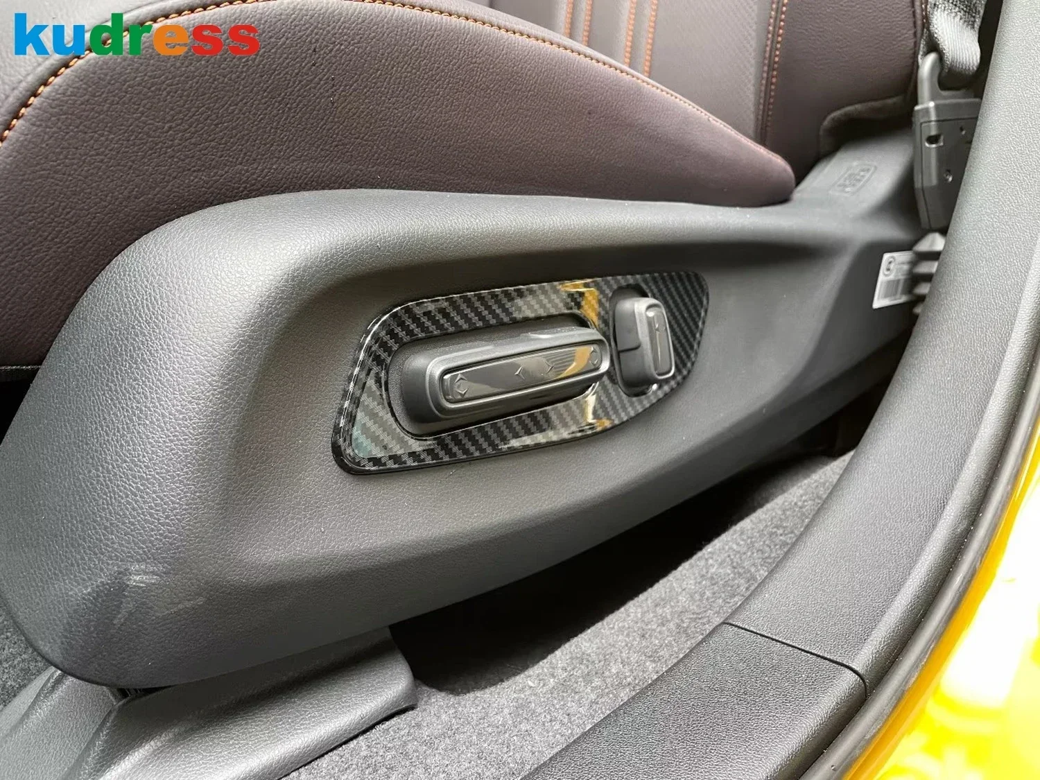 Фото Для Honda HR-V 2023 2024 ZR-V 2022 2023 2024 карбоновый переключатель регулировки автомобильного сиденья, кнопка управления, крышка панели, отделка, аксессуары для интерьера №3