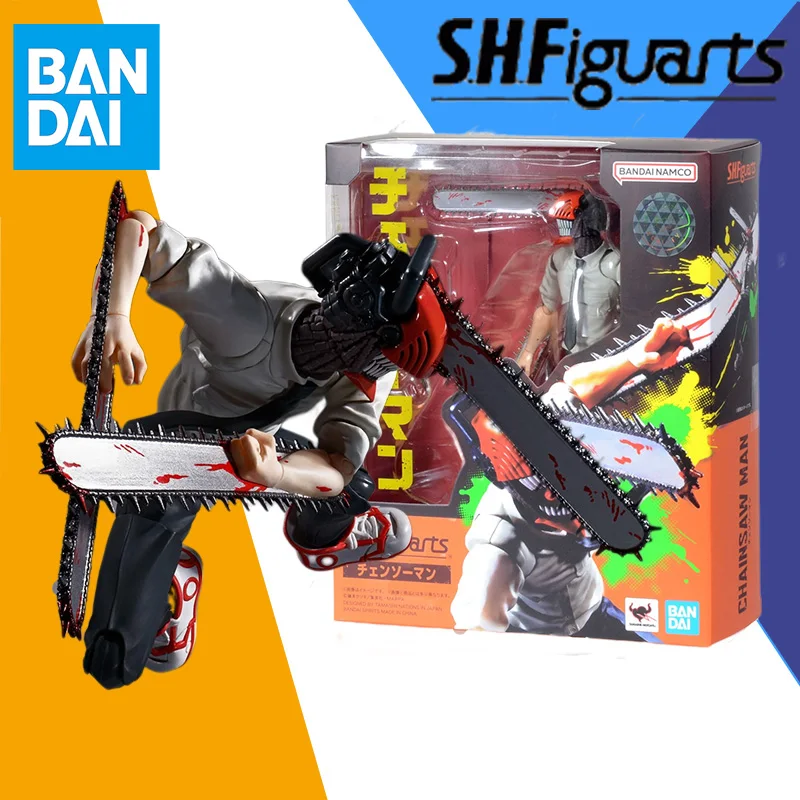 Оригинальная фигурка S.H. Фигурка SHF с Бензопилой, аниме Denji, фигурка, готовая игрушка, подарок для детей