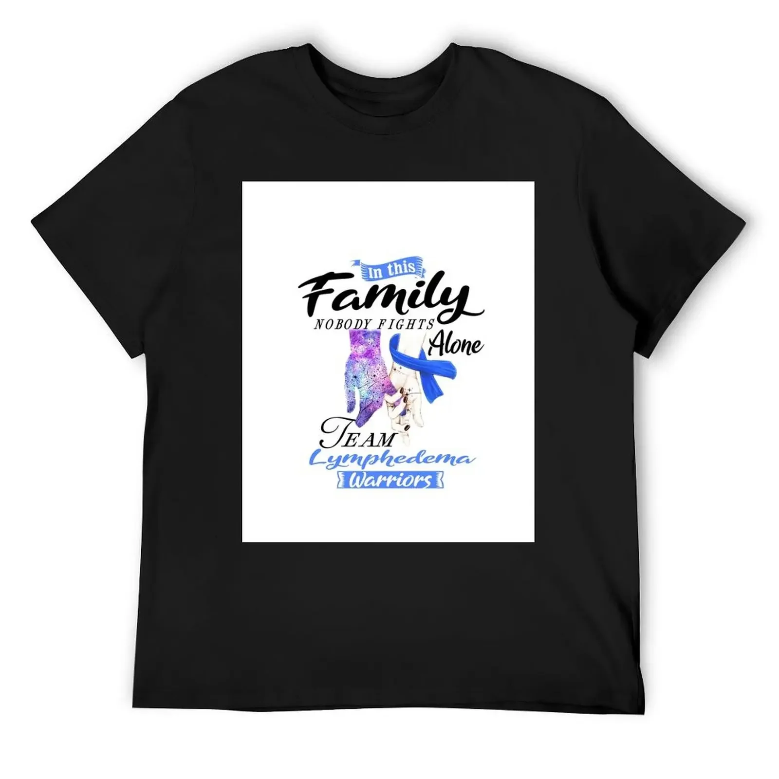 Футболка In This Family No One Fights Alone Team Lymphedema Warrior, винтажная одежда, набор мужских футболок