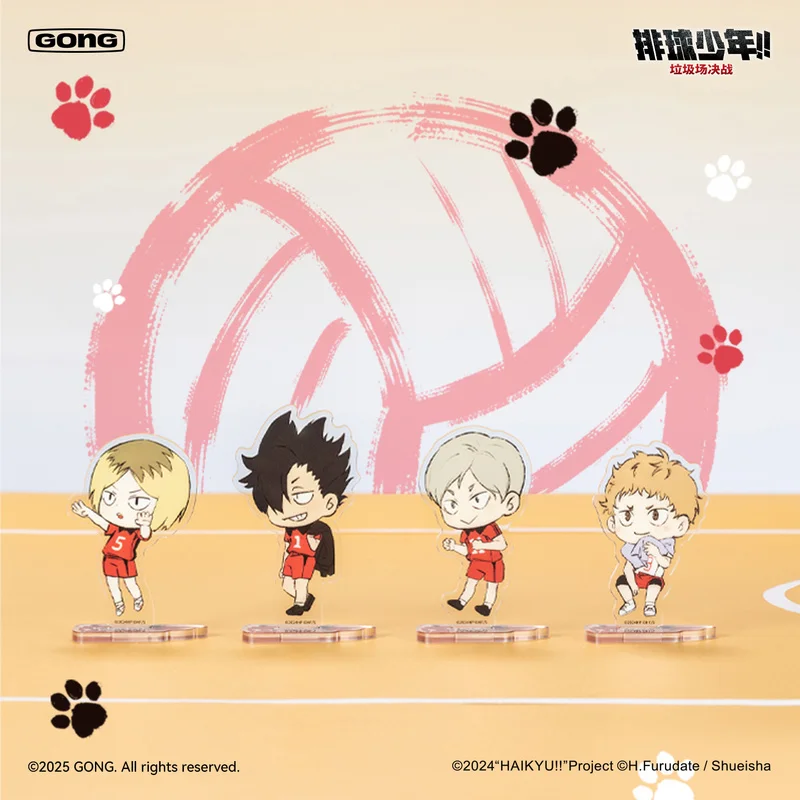 Фото Подлинный GONG Haikyu!! Значок времени тренировки битвы «Гумяк», вывеска в стиле аниме, товары, декоративные украшения, подарок №2