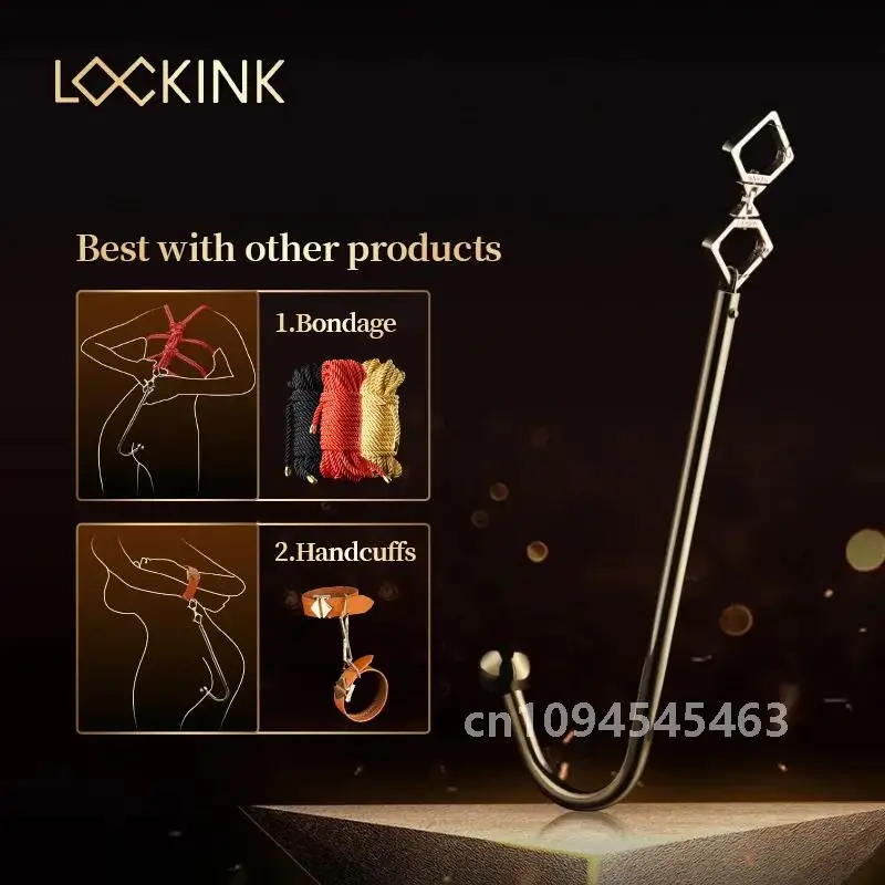 Металлический анальный крючок Lockink, игрушка для взрослых для пары, см, задний анальный расширитель, одиночная бусина, регулируемое мужское и женское удерживающее оборудование