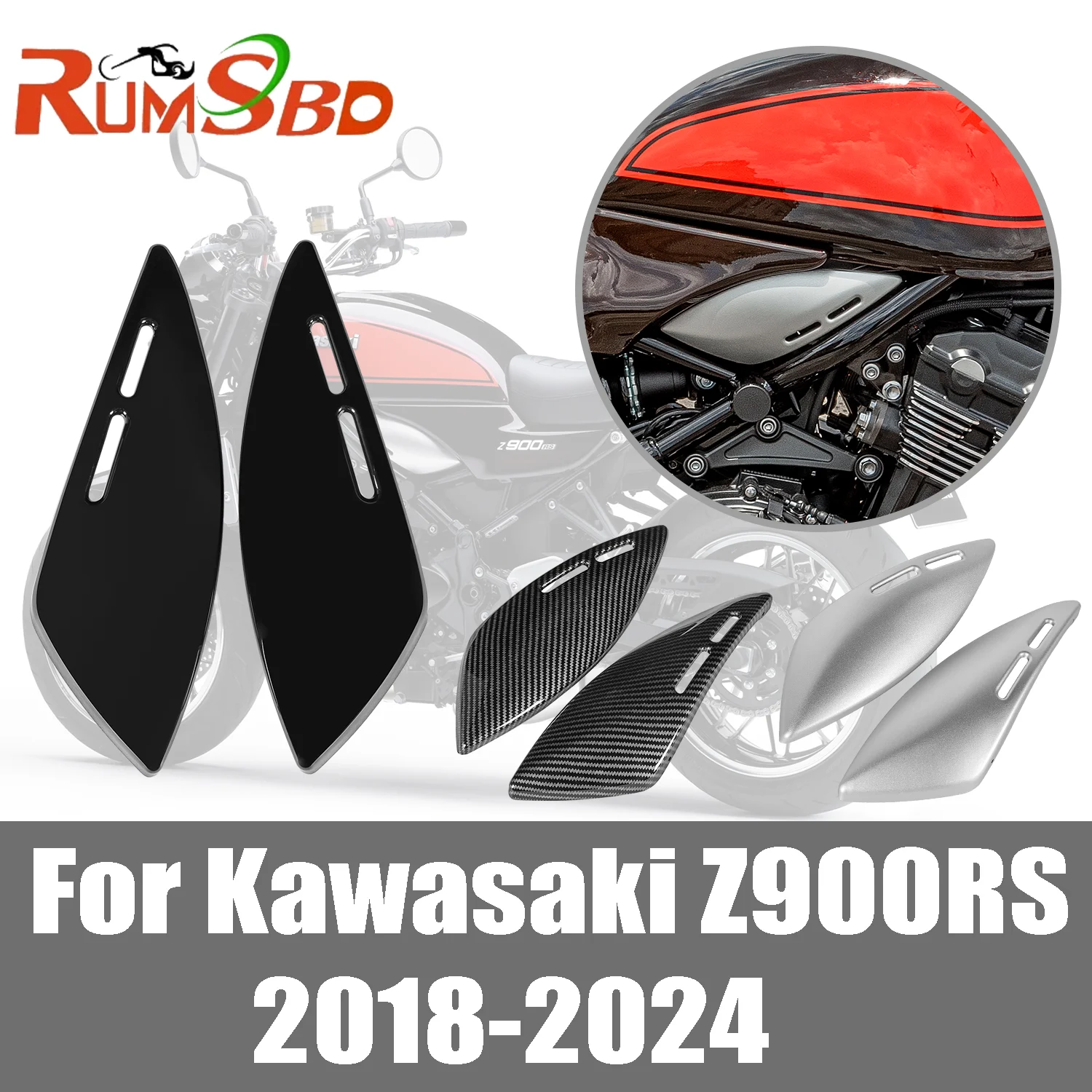 Боковая рамка для топливного бака Z900RS для Kawasaki Z900 RS R S 2018 2019 2020-2024 Motprcycle, нижняя боковая панель, обтекатели, аксессуары