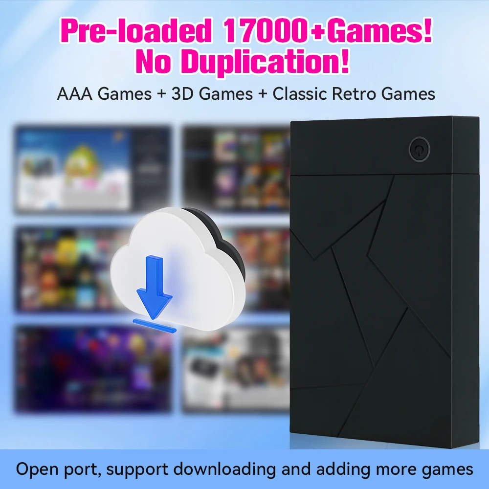 Игровой жесткий диск в стиле ретро, гипер-база MIX3T RetrobatPlaynite17399 игр для PS4PS3PS2PS1SwitchN64DCWiiSS 39, эмуляторы (art.: 3920c604df2b0) - 3920c604df2b0