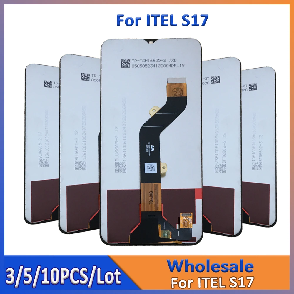 Оптовая продажа, 3/5/10 шт./лот для ITEL S17 S661W, ЖК-экран в сборе с сенсорным дигитайзером, ремонт мобильного телефона