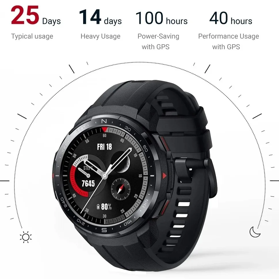Honor Watch GS Pro Смарт-часы для мужчин 5 атм Водонепроницаемые умные часы SpO2 Монитор сердечного ритма Bluetooth Телефонный звонок 25-дневный аккумулятор (art.: 3920cbe825b2a) - 3920cbe825b2a