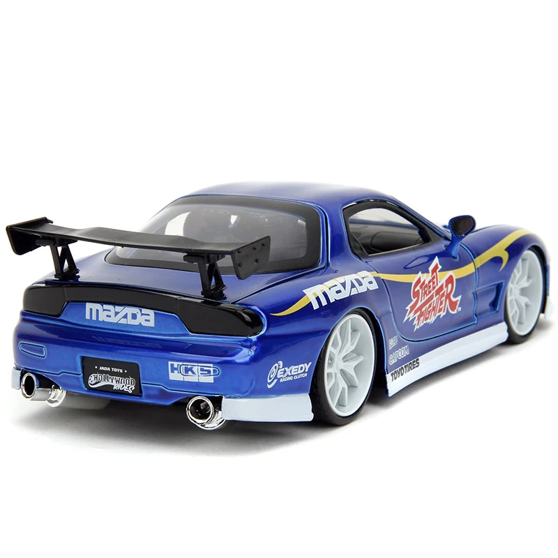 Фото JADA 1:24 Mazda RX7 1993, легкосплавный автомобиль, литье под давлением и игрушечный транспорт, модель автомобиля, миниатюрная масштабная модель автомобиля для детей №3