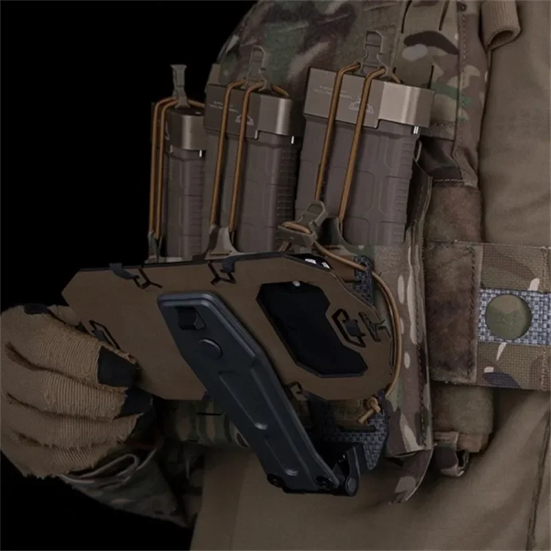 Фото ZXYHFE Тактический вращающийся держатель для телефона Kydex из алюминиевого сплава CS Стрельба Охота Пейнтбол Аксессуары Кемпинг Уличное оборудование №4