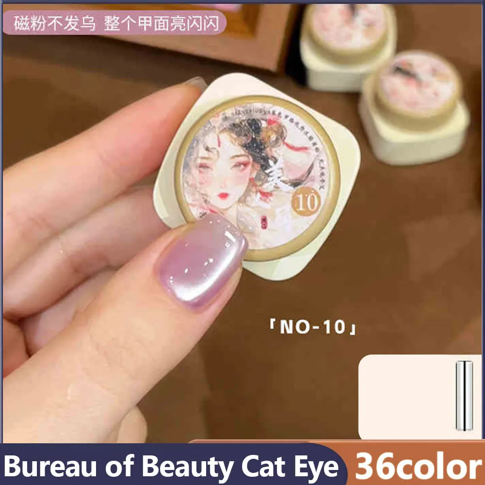 MUSELUOGE Bureau of Beauty Гель-лак для ногтей «кошачий глаз» 5 мл Стеклянные бусины Полуперманентный замачиваемый УФ-светодиодный магнитный гель для маникюрного салона