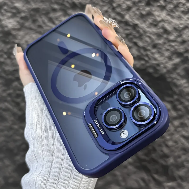 Роскошная Магнитная Противоударная задняя крышка для iPhone15 14 13 12 11 Pro Max Plus