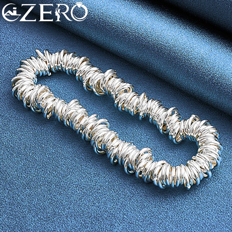 Фото ALIZERO, серебро 925 пробы, Много колец, браслет, цепочка для женщин, свадебная помолвка, искусственные модные ювелирные изделия, оптовая продажа №4
