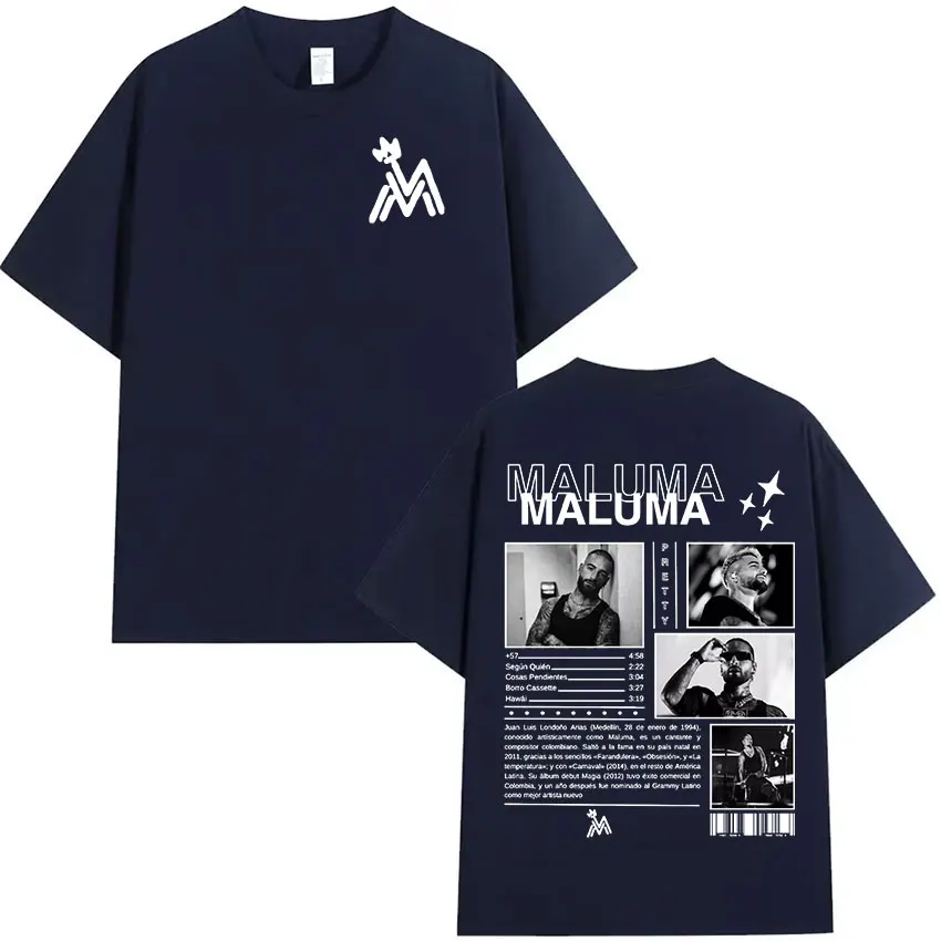 Рэпер Maluma Tour 2025, новый альбом, футболки, мужская одежда в стиле хип-хоп, готический прилив, футболка Y2k, унисекс, винтажная хлопковая футболка большого размера (art.: 3920ccdcc46a6) - 3920ccdcc46a6