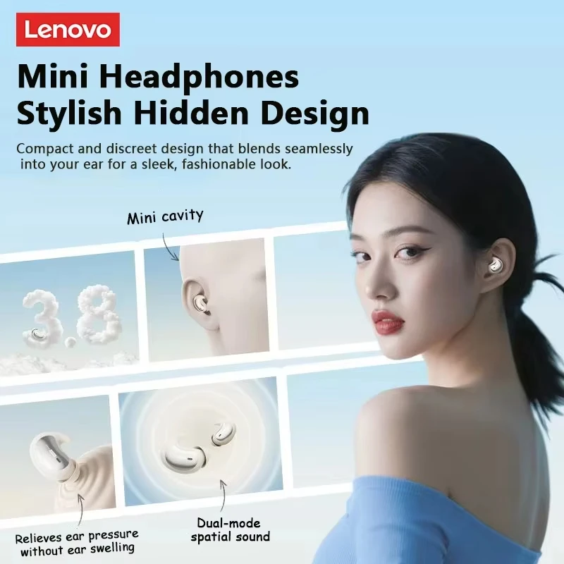 Оригинальные Lenovo LE203 TWS беспроводные Bluetooth наушники для сна невидимые наушники для сна скрытые крошечные наушники с микрофоном удобные (art.: 3920d1fc5cc1f) - 3920d1fc5cc1f