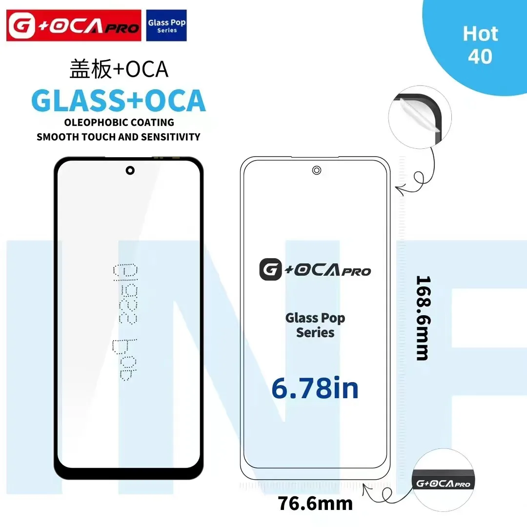 10 шт. G + OCAPRO Переднее стекло объектива сенсорная панель с OCA клеем для Infinx Hot20i 30i 40i Pro S3X X40i S4 S5 Smart HP 2 3 4 5 6 7