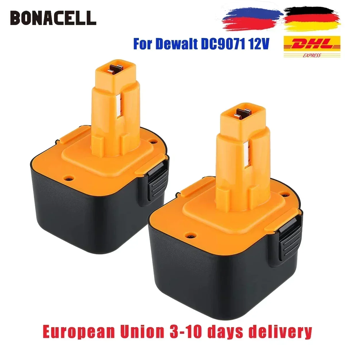 2 упаковки для аккумулятора Dewalt 12 В 3,5 Ач DC9071 DW9072 DW9071 DE9074 DE9037 DE9071 DE9072 DE9075 Аккумулятор 12 В Аккумуляторный электроинструмент